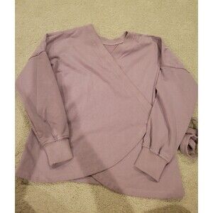 Hayden True Wrap Sweatshirt Women's Small Lavender Purple Long Sleeve Athleisure